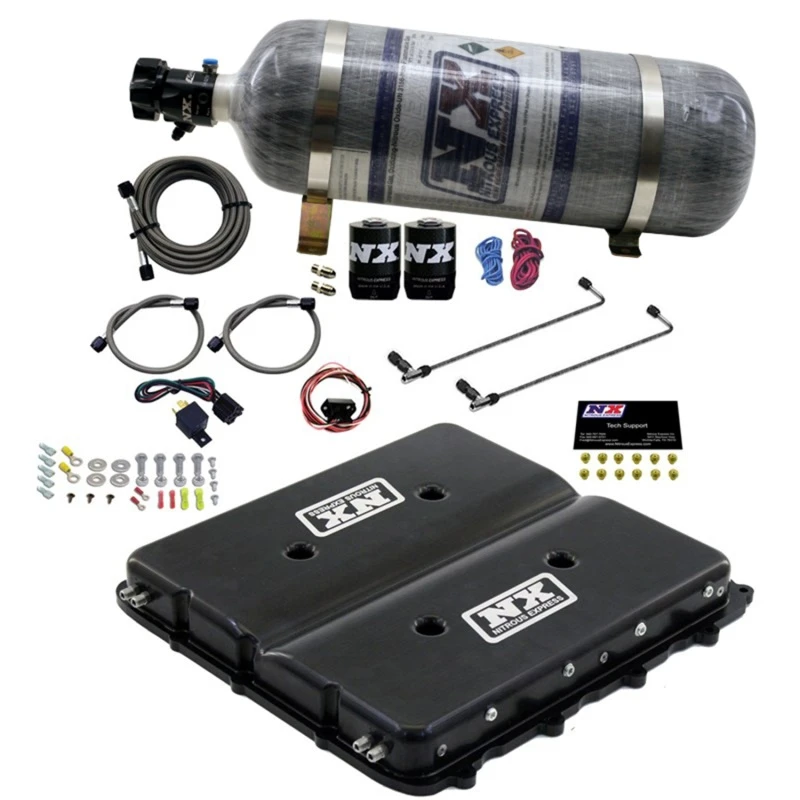 Nitrous Express Nitrous-Kit mit Billet LT4 Kompressor-Deckel und 12lb Flasche