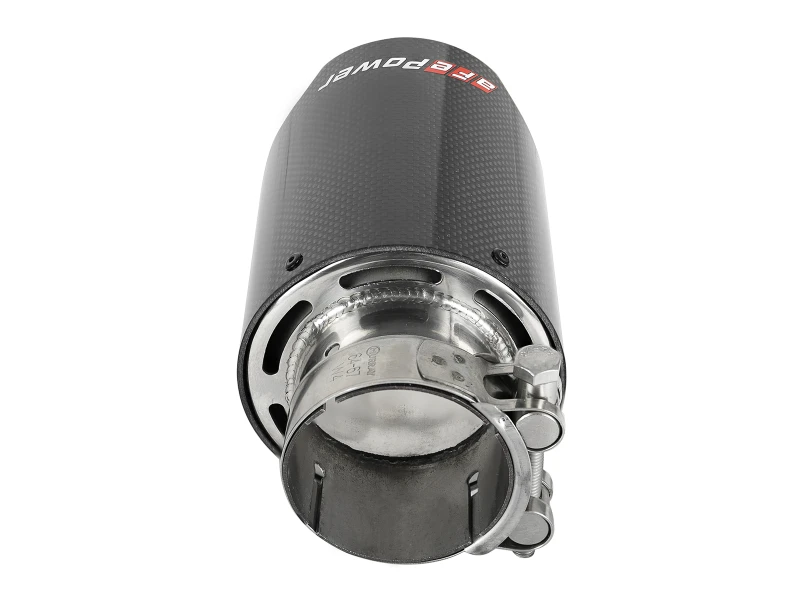 aFe MACH Force-Xp 409 SS Klemm-Auspuff-Endstück 2,5 Zoll Einlass / 4 Zoll Auslass / 7 Zoll L - Carbon
