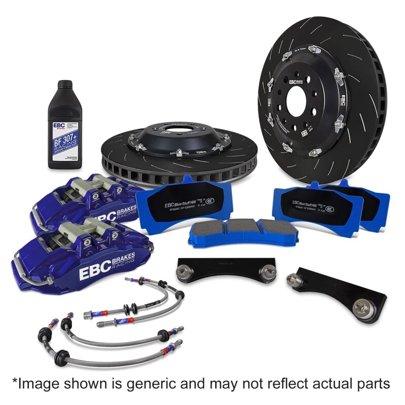 EBC Racing Tesla Model 3/Y Blue Apollo-6 Calipers 380mm Rotors Front Big Brake Kit
