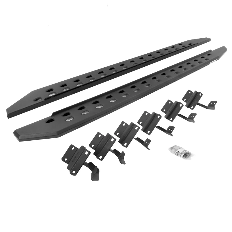 Go Rhino 15-22 Ford F-150 (17-22 Raptor) SC RB20 Slim Laufbretter Kit (mit Halterungen) - Tex. Schwarz