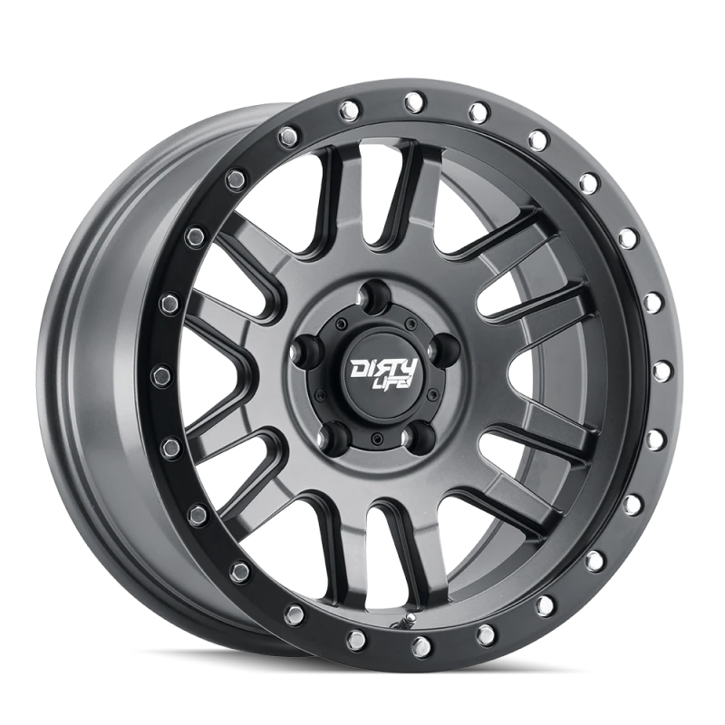 Dirty Life 9309 Canyon Pro 17x9 Felge Satin Graphite mit Beadlock