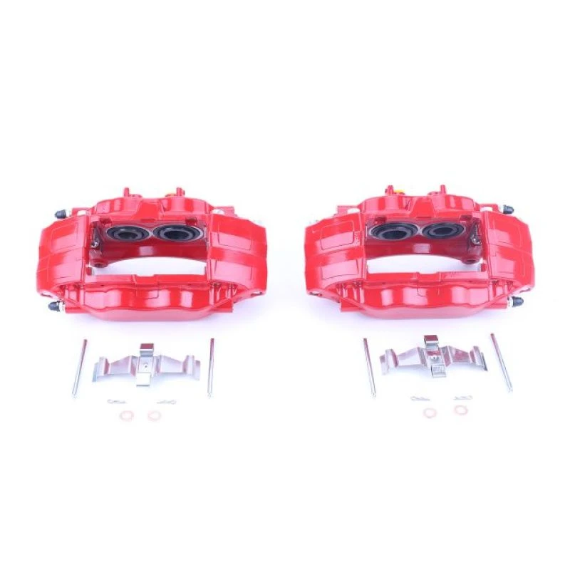 Power Stop Front Red Calipers w/o Brackets - Pair for 04-14 Subaru Impreza