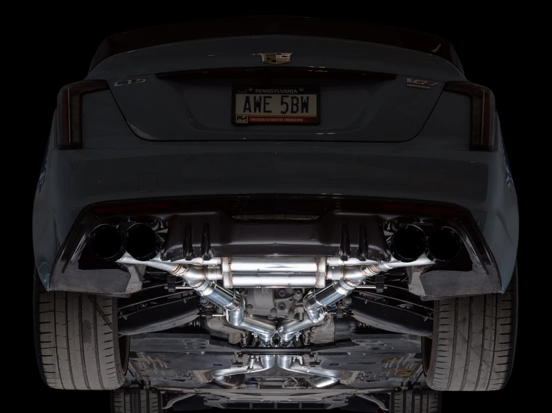 AWE Tuning 22-26 Cadillac CT5-V Blackwing SwitchPath Exhaust - Diamond Black Tips