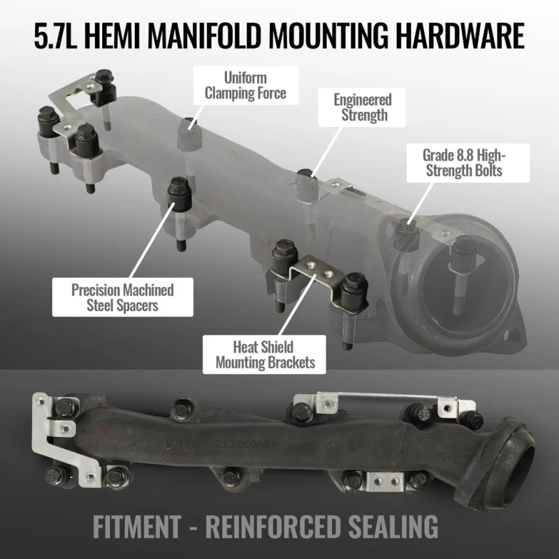 BD Diesel 09-26 RAM/Dodge/Jeep 5.7L Hemi Manifold Bolt & Spacer Kit