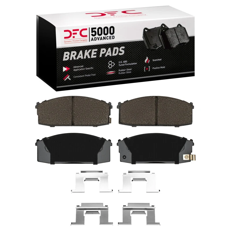 DFC 86-86 Nissan Stanza Front 5000 Advanced Semi Metallic Brake Pads and Hardware Kit