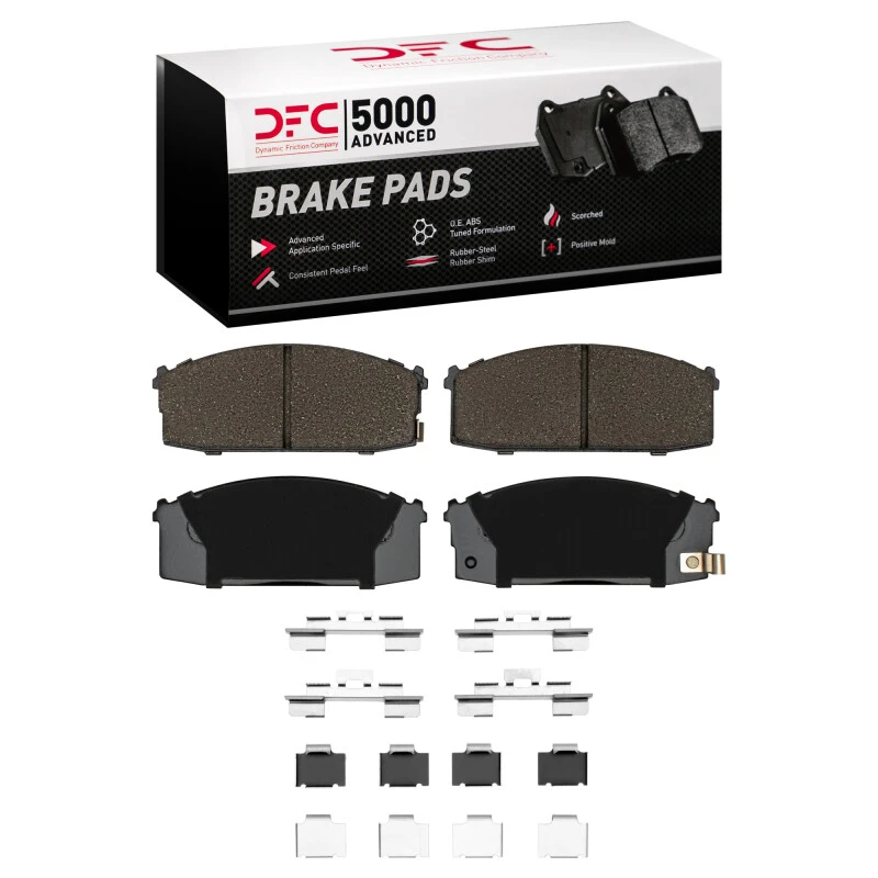 DFC 87-88 Nissan 200SX Front 5000 Advanced Semi Metallic Brake Pads and Hardware Kit