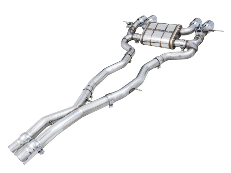 AWE SwitchPath Katback-Auspuff für BMW G8X M3/M4 - Chrom-Silber-Spitzen