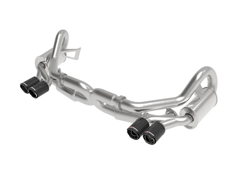 aFe MACHForce XP 12-16 Porsche 911 Carrera H6-3,8L SS-304 Kat-Back Auspuffanlage mit Carbon-Faser-Spitzen