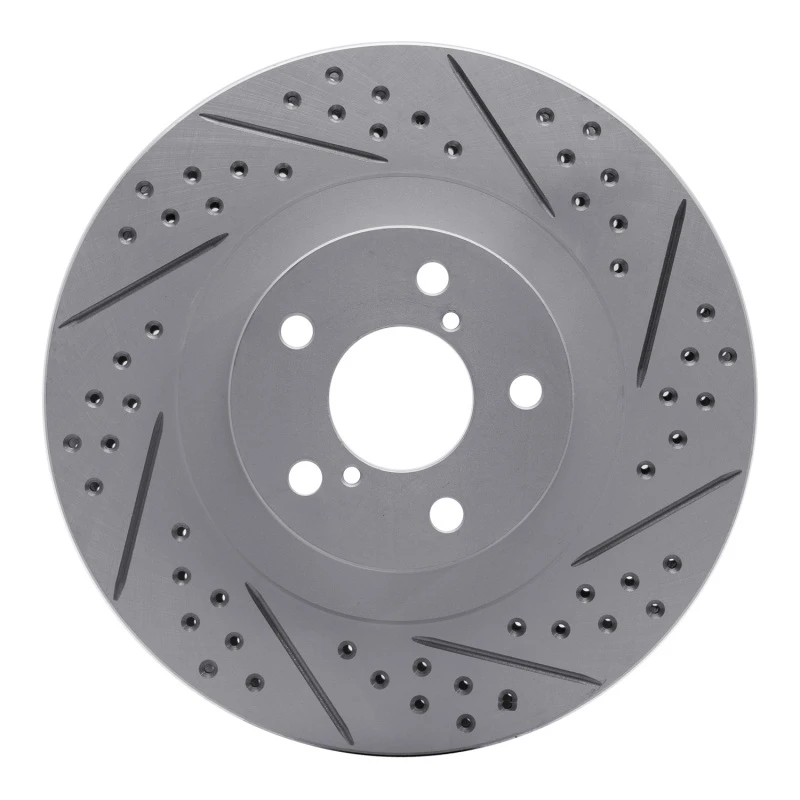 DFC 01-08 Saab 9-2X Front Right Drilled & Slotted Geoperformance Rotor