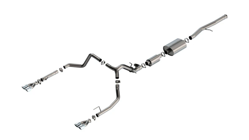 Borla S-Type Catback Exhaust w/ Simulator - Chrome for 2024 Chevy Silverado 1500 6.2L V8
