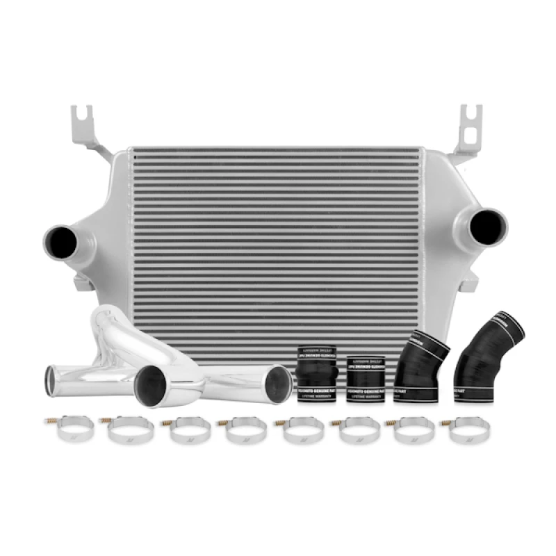 Mishimoto 03-07 Ford 6.0L Powerstroke Intercooler-Kit mit Rohren (Silber)