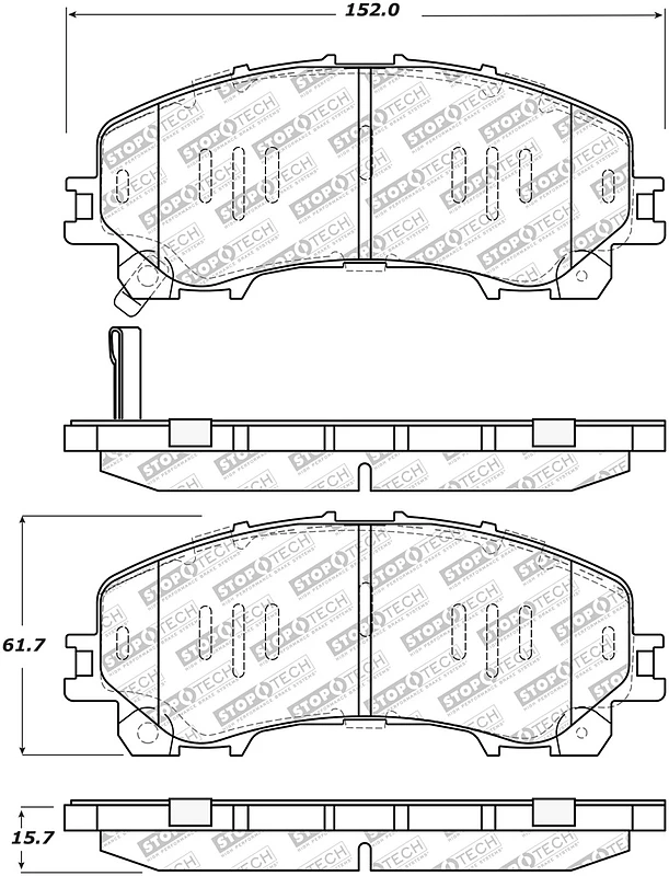 StopTech Street Select 14-17 Infiniti Q50 Front Brake Pads