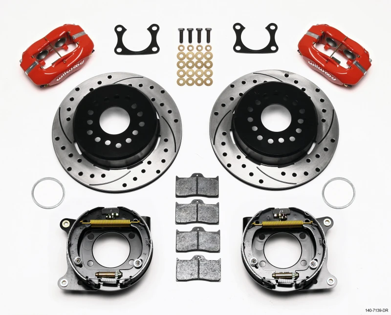Wilwood Forged Dynalite P/S P-B-Kit gebohrt-rot Big Ford 2,36 Zoll Versatz