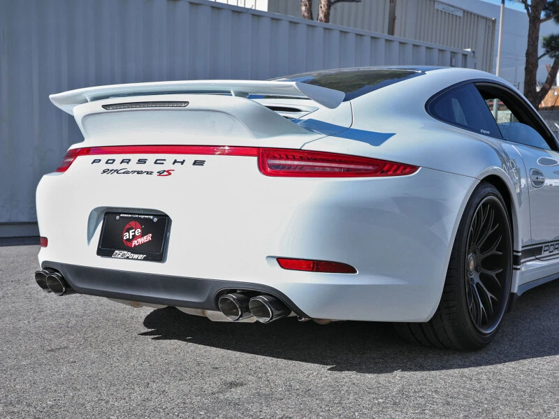 aFe MACHForce XP 12-16 Porsche 911 Carrera H6-3,8L SS-304 Kat-Back Auspuffanlage mit Carbon-Faser-Spitzen
