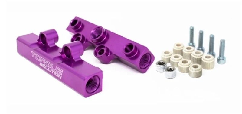 Torque Solution Top Feed Fuel Rails for 02-14 Subaru WRX / 07-18 STI - Purple