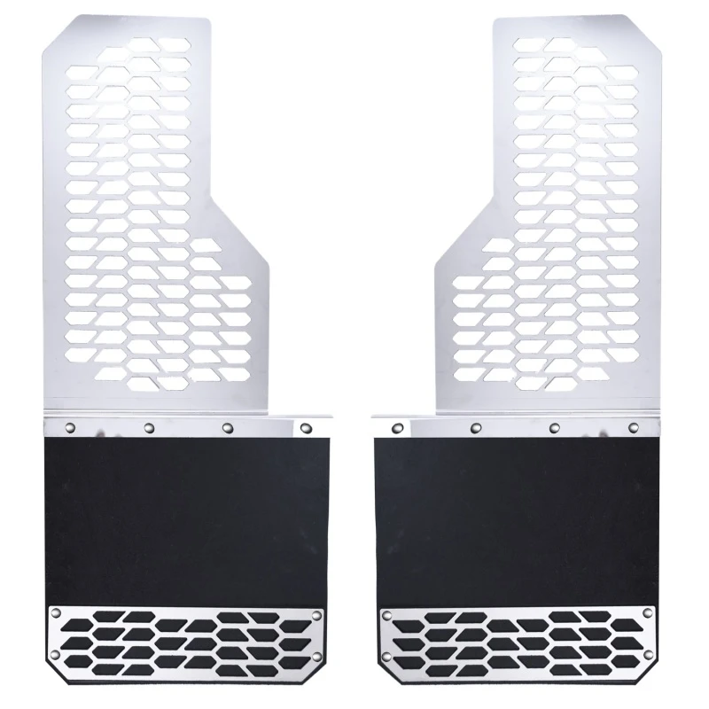 Putco 15-19 Chevy Silv/Sierra HD Dually - (Heck) - Set von 2 Mud Skins - gebürsteter SS mit Hex-Schild