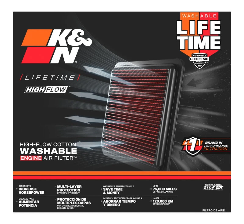 K&N 20-21 Ford F250/F350 Super Duty 6.2/6.7/7.3L V8 Replacement Air Filter