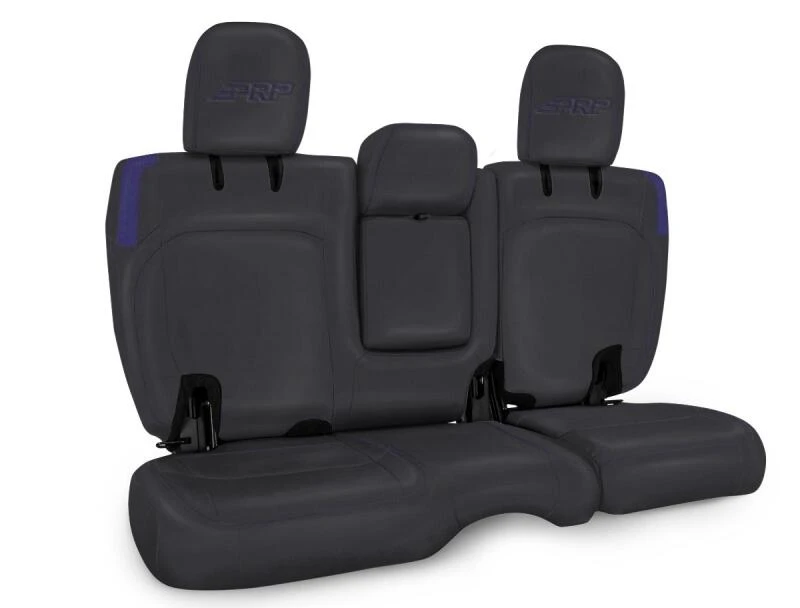 PRP Jeep Wrangler JL Rear Bench CoversU - 4 door with Armrest - Black/Purple