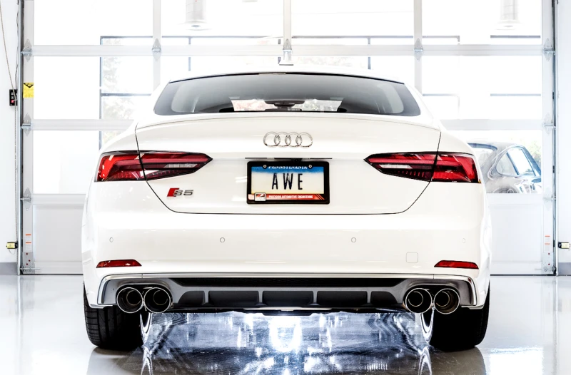 AWE Tuning Audi B9 S4 Touring Edition Auspuff - Nicht-resoniert (Silber 102mm Endrohre)