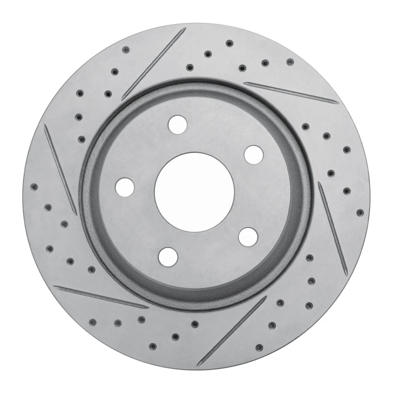 DFC 12-18 Jeep Wrangler Front Left Drilled & Slotted Geoperformance Rotor