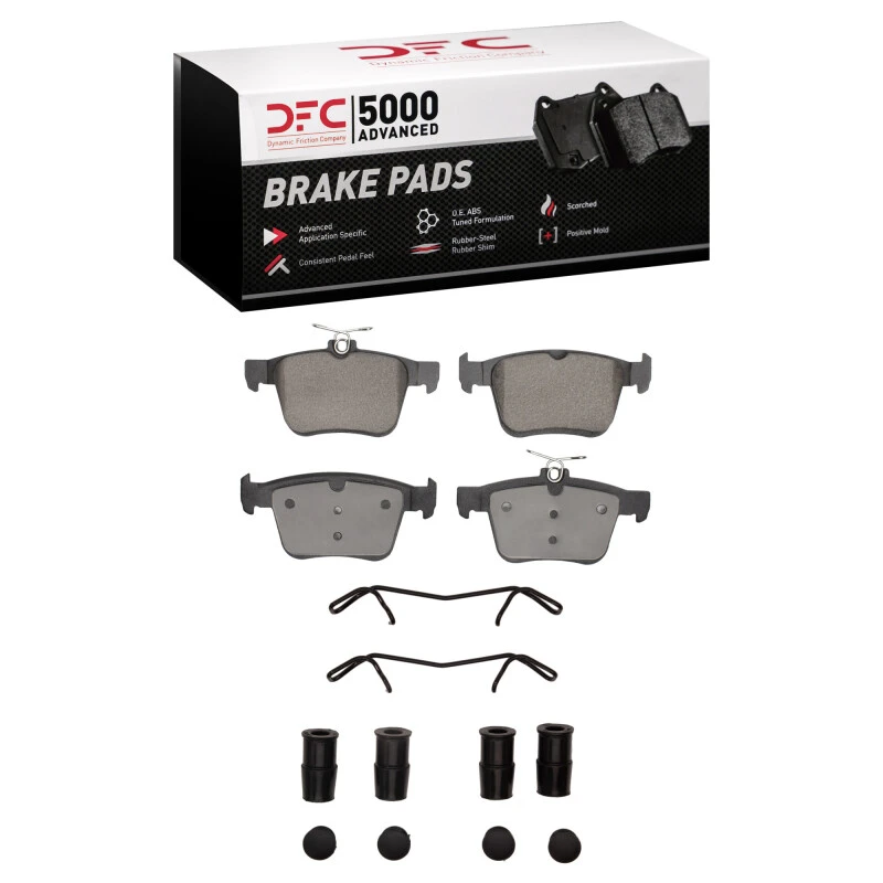 DFC 17-19 Volkswagen E-Golf Rear 5000 Advanced Low Metallic Brake Pads and Hardware Kit