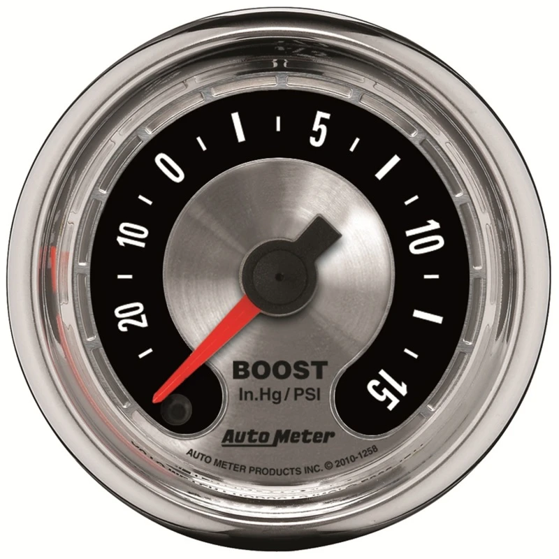 Autometer American Muscle 52mm Vollbereichs-Elektrisches 30 In Hg.-Vac/15PSI-Boost-Vakuuummeter