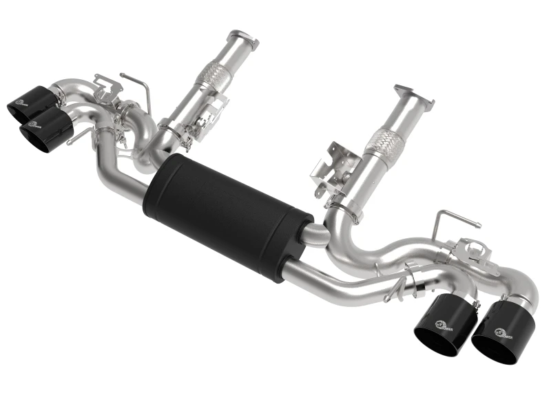 aFe MACH Force-Xp 3 Zoll auf 2-1/2 Zoll 304SS Kat-Back 2020 Chevy Corvette (C8) 6.2L - Schwarze Spitze