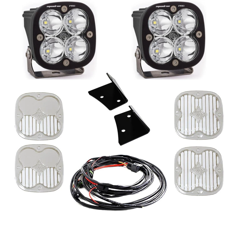 Baja Designs 07-18 Jeep Wrangler JK Squadron Pro Spot A-Pillar Kit LED Light Pods