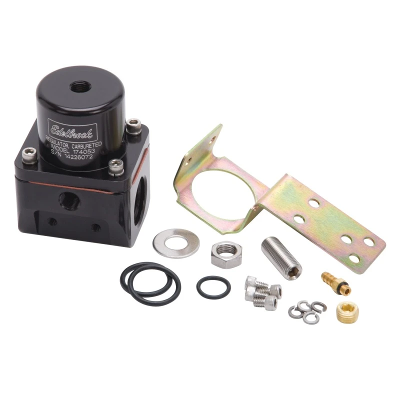 Edelbrock Kraftstoffdruckregler Vergaser 180 GPH 5-10 PSI -10 Ein/Aus -6 Rücklauf Schwarz