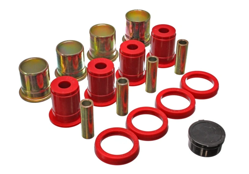Energy Suspension Chevrolet/Pontiac Schwarzes Kontrollarm-Buchsen-Set für das Hinterrad mit Schubsteller