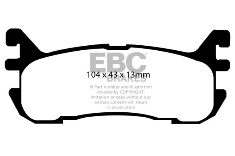 ebc_DP21003-67932064134ee EBC 97-02 Ford Escort 2.0 Redstuff Rear Brake Pads