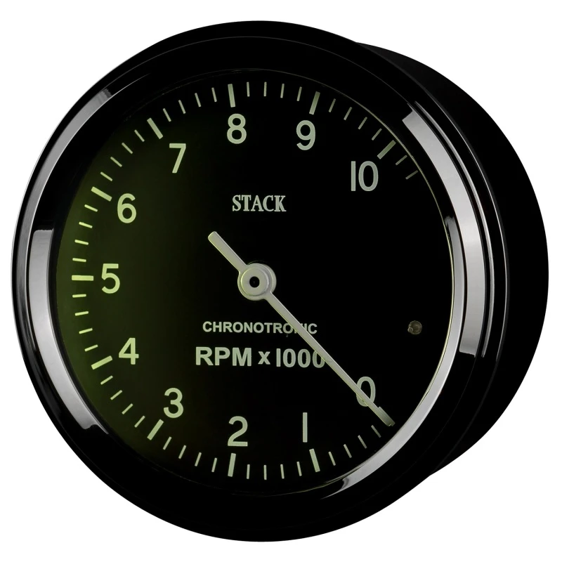 Autometer Chronocentric Tachometer - 80mm Blk - 0-10K RPM