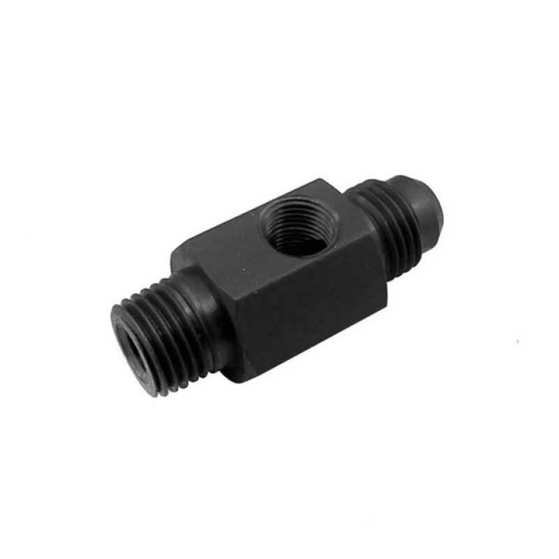 Nitrous Express 1/4 NPT x 6AN mit 1/8 NPT Messloch (Kraftstoff-Bypass-Fitting)