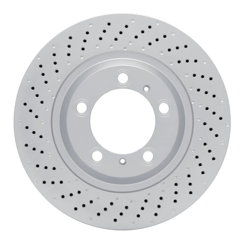 DFC 12-16 Porsche 911 Left Front Drilled Hi-Carbon Alloy Geomet Coated Rotor