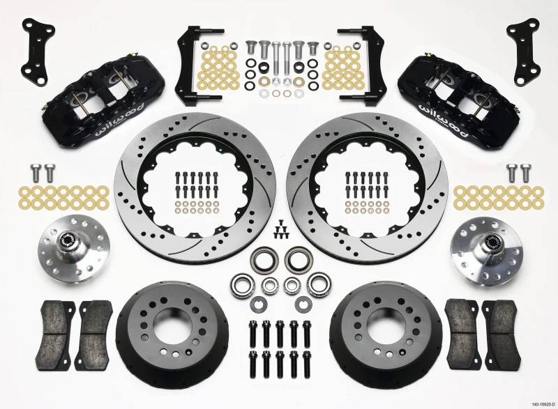 wilwood_140-10920-D-67957192d0499 Wilwood AERO6 Front Hub Kit 14.00 Drilled 67-69 Camaro 64-72 Nova Chevelle
