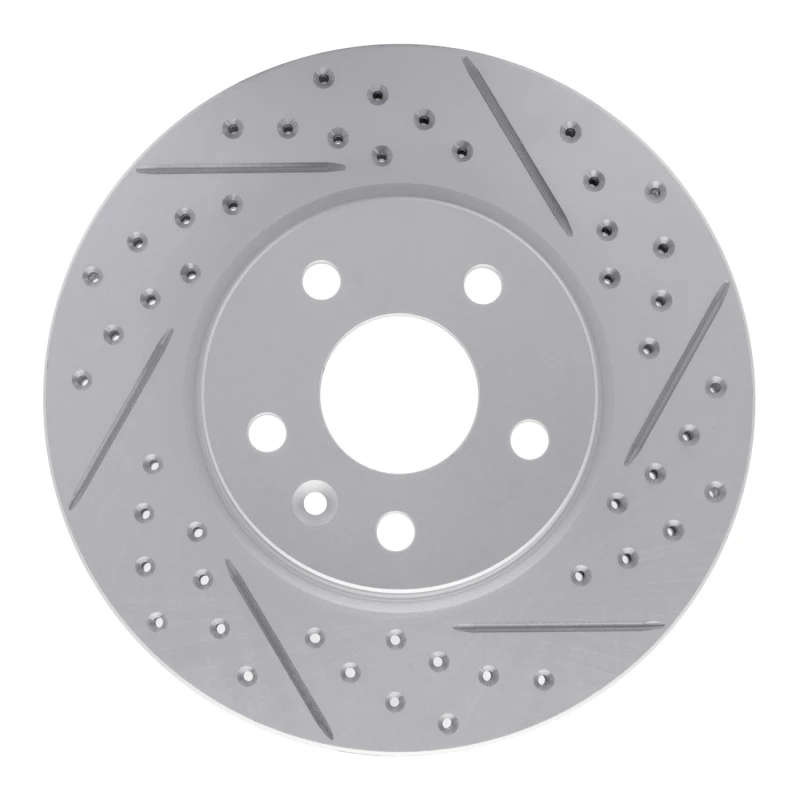 DFC 11-23 Chevrolet Bolt Ev Front Right Drilled & Slotted Geoperformance Rotor