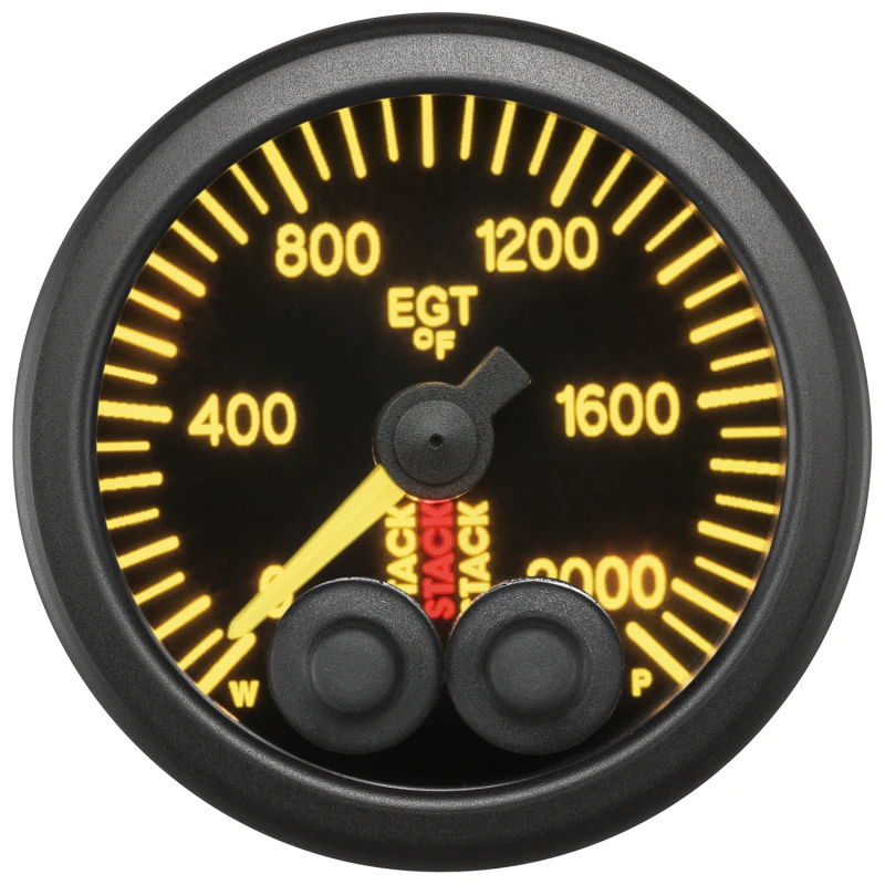 Autometer Stack 52mm 0-2000 Deg F Pro-Control Exhaust Gas Temp Gauge - Black