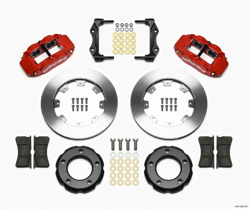 Wilwood Narrow Superlite 4R Vorderrad-Bremse 12,19 Zoll gebohrt rot 82-86 Jeep CJ