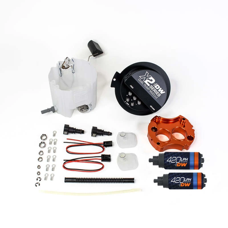 Deatschwerks X2-Serie Kraftstoffpumpenmodul mit 2 DW420s für 2010-15 Camaro LS 3,7 V6