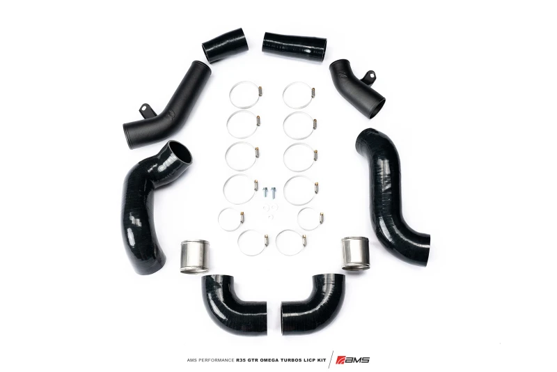 AMS Performance Nissan R35 GTR Omega Turbo Kit 3in Lower Intercooler Pipes