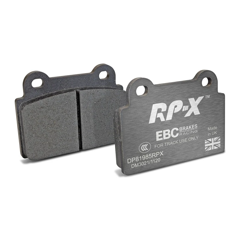 EBC Racing 08-16 Mitsubishi Lancer Evo 10 2.0L Turbo (1 Piece Rotor) RP-X Rear Brake Pads