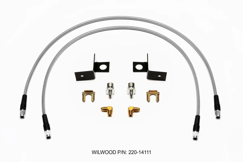Wilwood Flexline-Kit 30 Zoll -3 3/8-24 IF 1/8 NPT 90 Grad