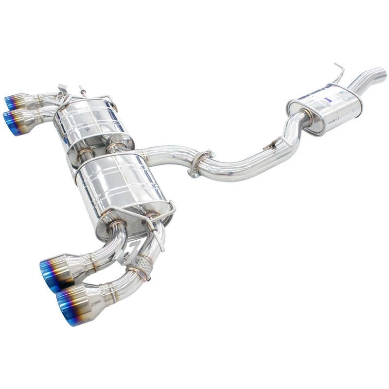 Invidia 76mm R400 Valved Cat Back Exhaust Rolled TI Tips für 2022+ Volkswagen Golf R MK8