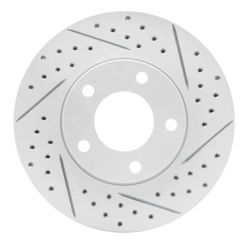 DFC 04-13 Mazda 3 Front Right Drilled & Slotted Geoperformance Rotor