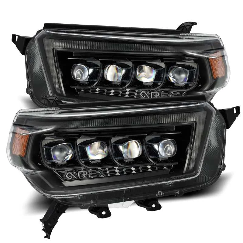 AlphaRex 10-13 Toyota 4Runner NOVA LED-Projektor-Scheinwerfer Plank Style Alpha Black mit Seq Signal/DRL