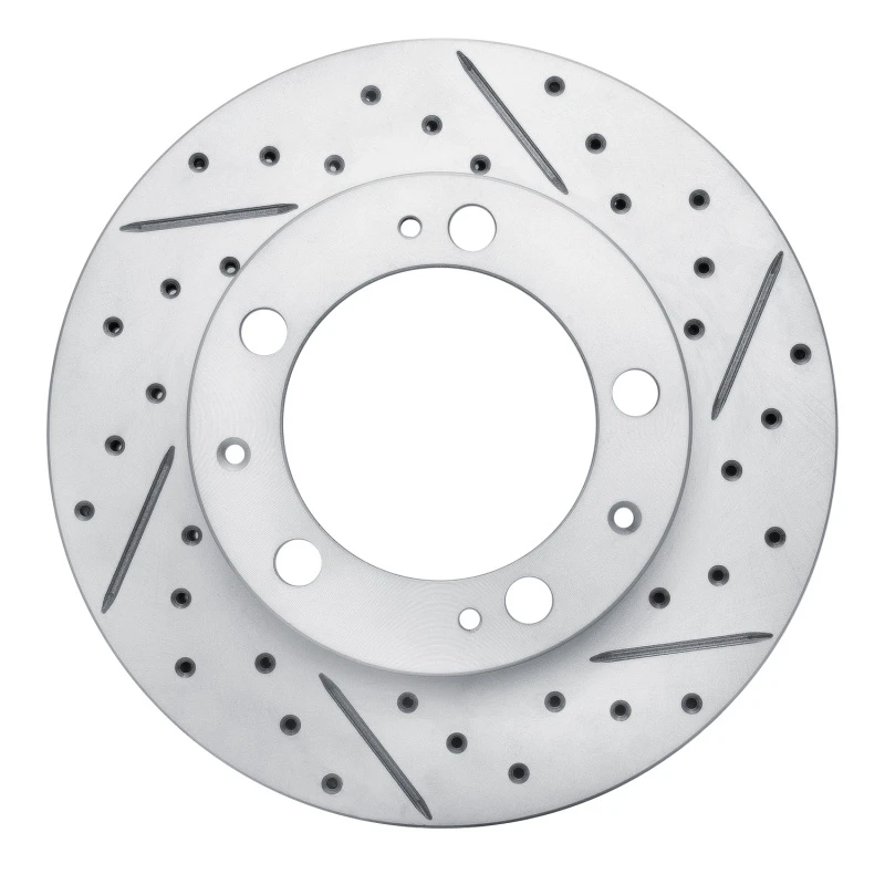 DFC 87-89 Porsche 944 Excl Turbo Front Right Drilled & Slotted Geoperformance Rotor