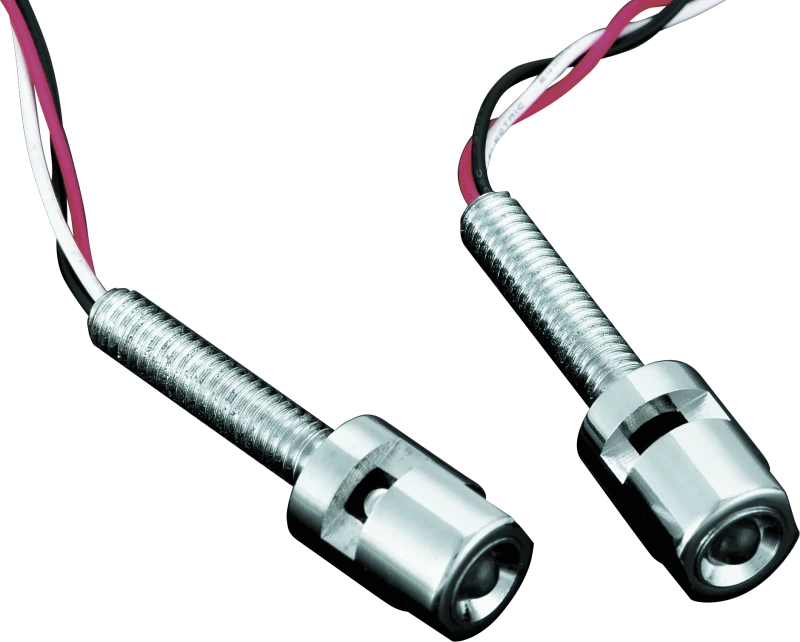 Kuryakyn LED Kennzeichenbeleuchtung mit rotem Akzentlicht Universal Chrom