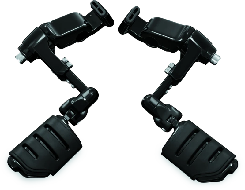 Kuryakyn Ergo III Adjustable Mount With Trident Dually ISO Pegs Gloss Black