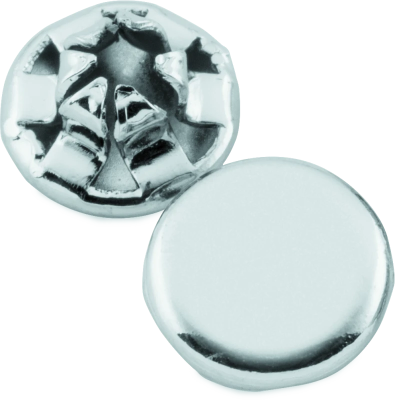 Kuryakyn Custom End Plugs Chrome for 1/4 inch Allen Bolts (Set of 10)