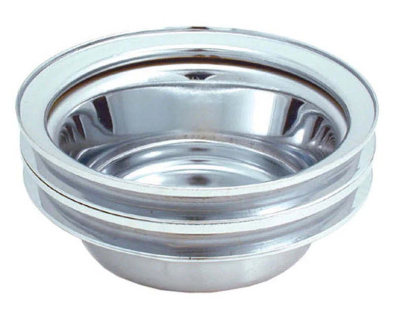 Spectre SB Chevy (mit Langem Wasserpumpen) Doppelte Untere Nut Kurbelwellen-Riemenscheibe - Chrom